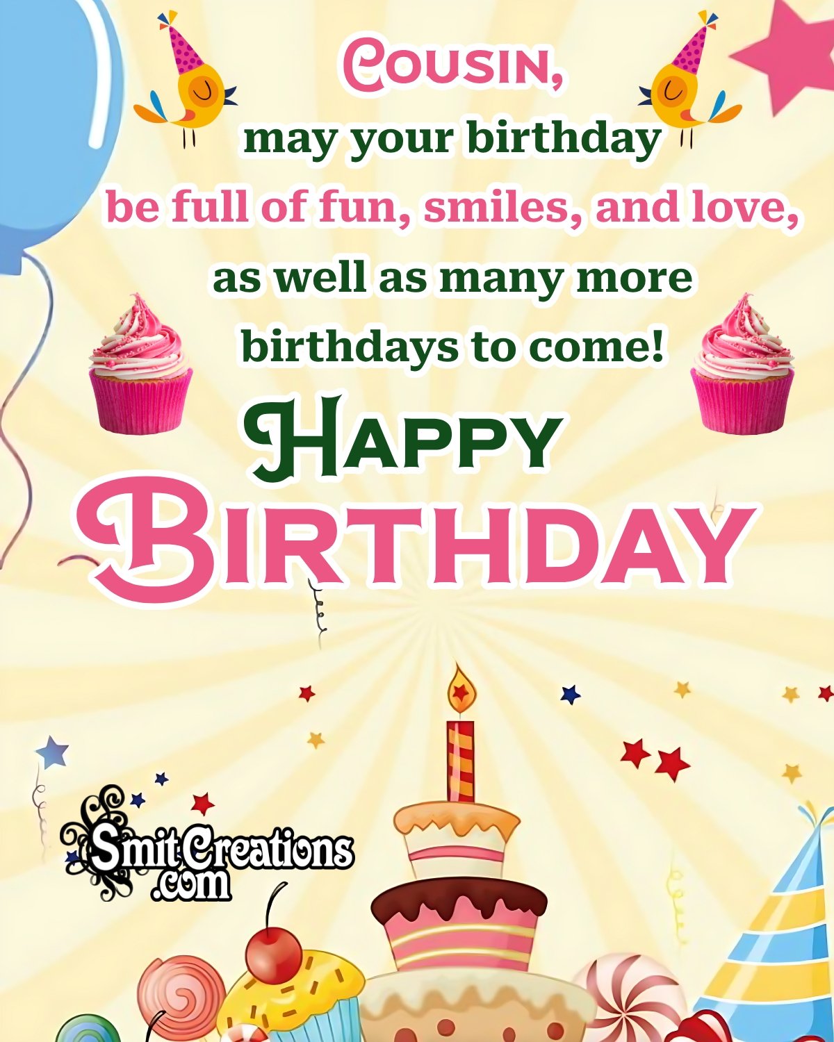 Happy Birthday Wishes For Cousin With Positive And Loving Vibes Smit 