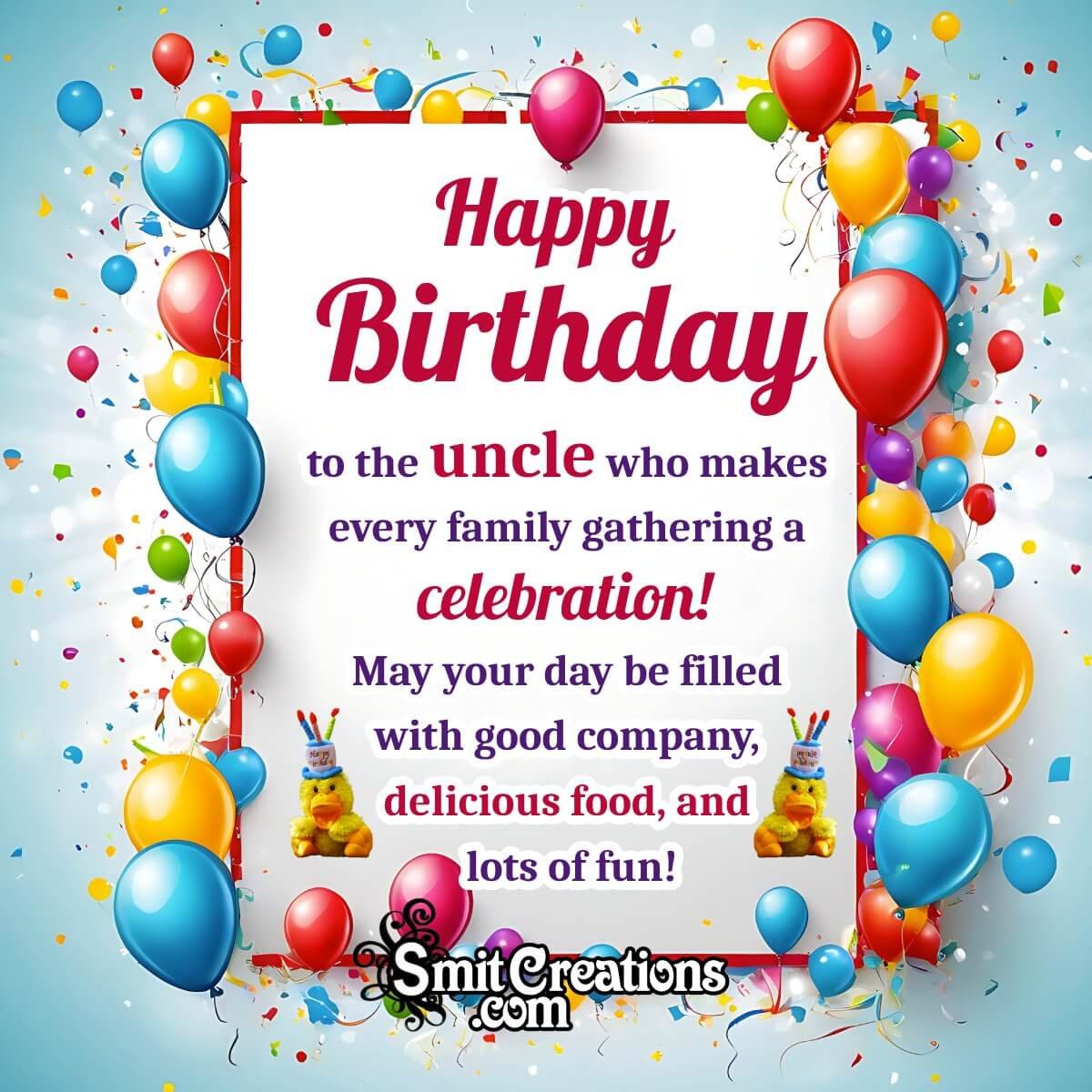 Happy Birthday Wishing Image For Uncle
