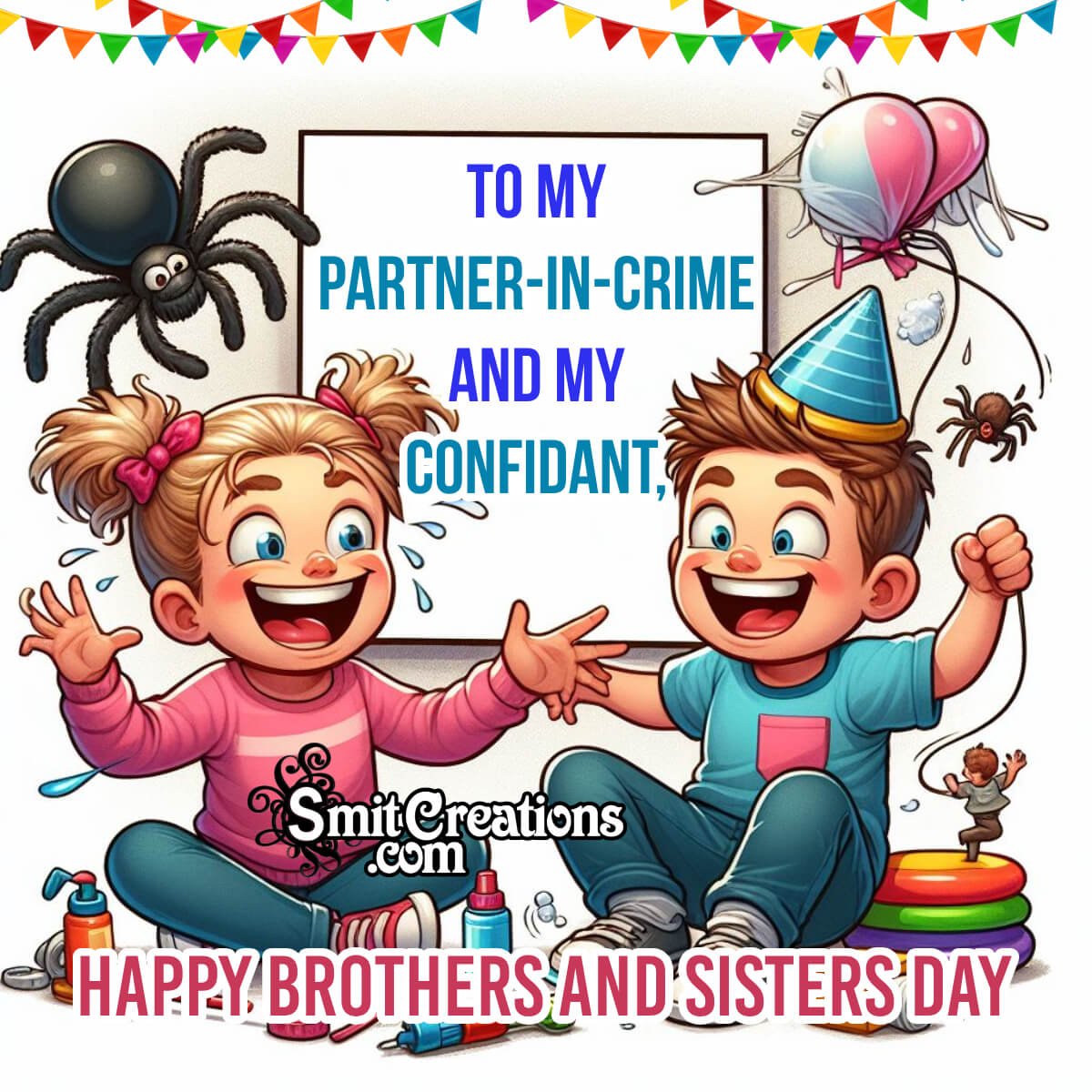 Happy Brothers And Sisters Day Wish Photo For Sweet Sister
