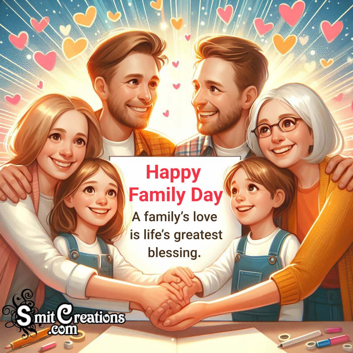 Happy Family Day Wishing Image