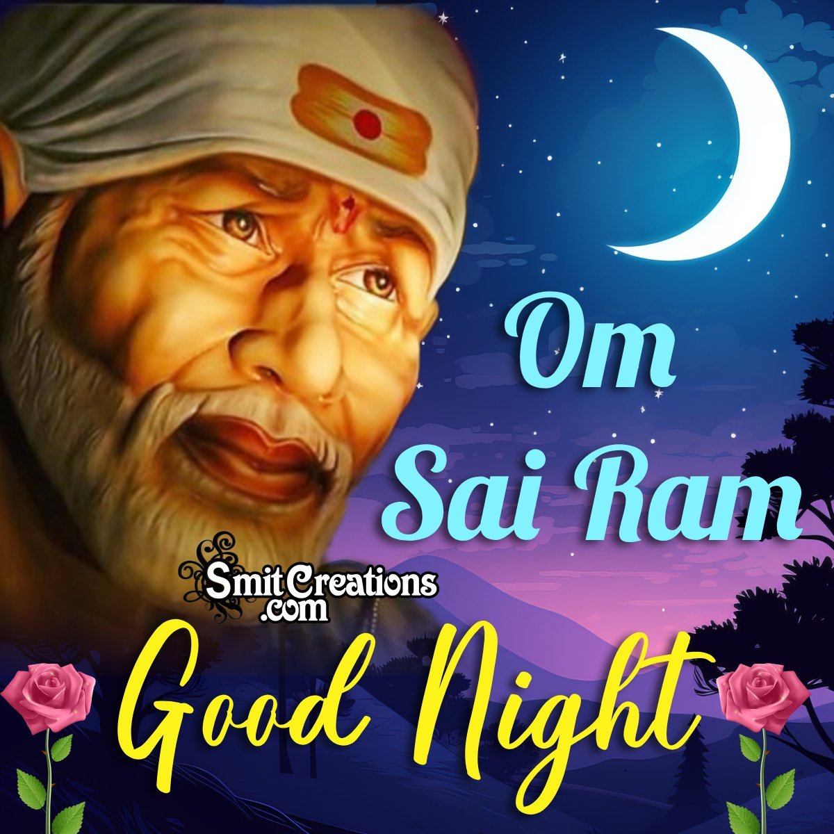 Om Sai Ram Good Night Photo