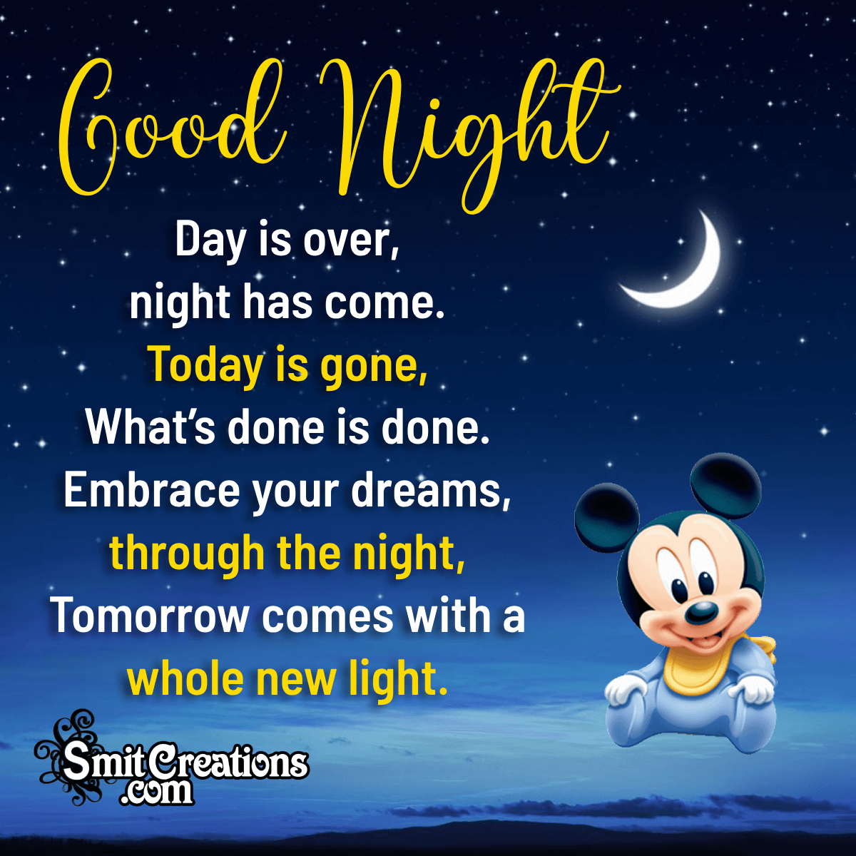 Wonderful Good Night Inspirational Quote Picture