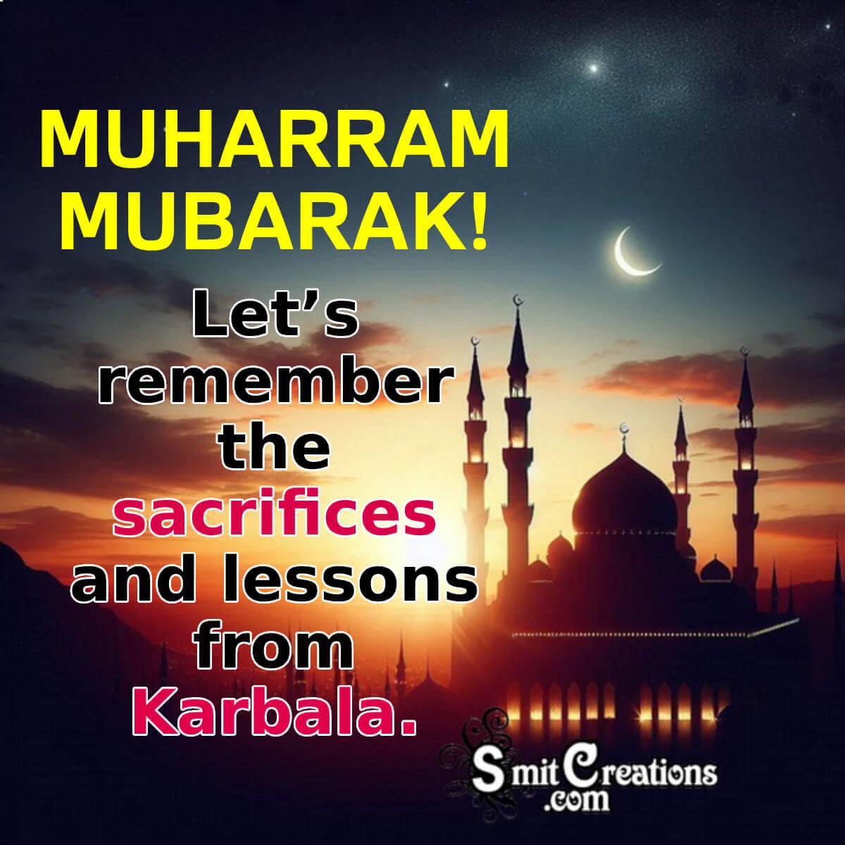 Muharram Mubarak Message Image