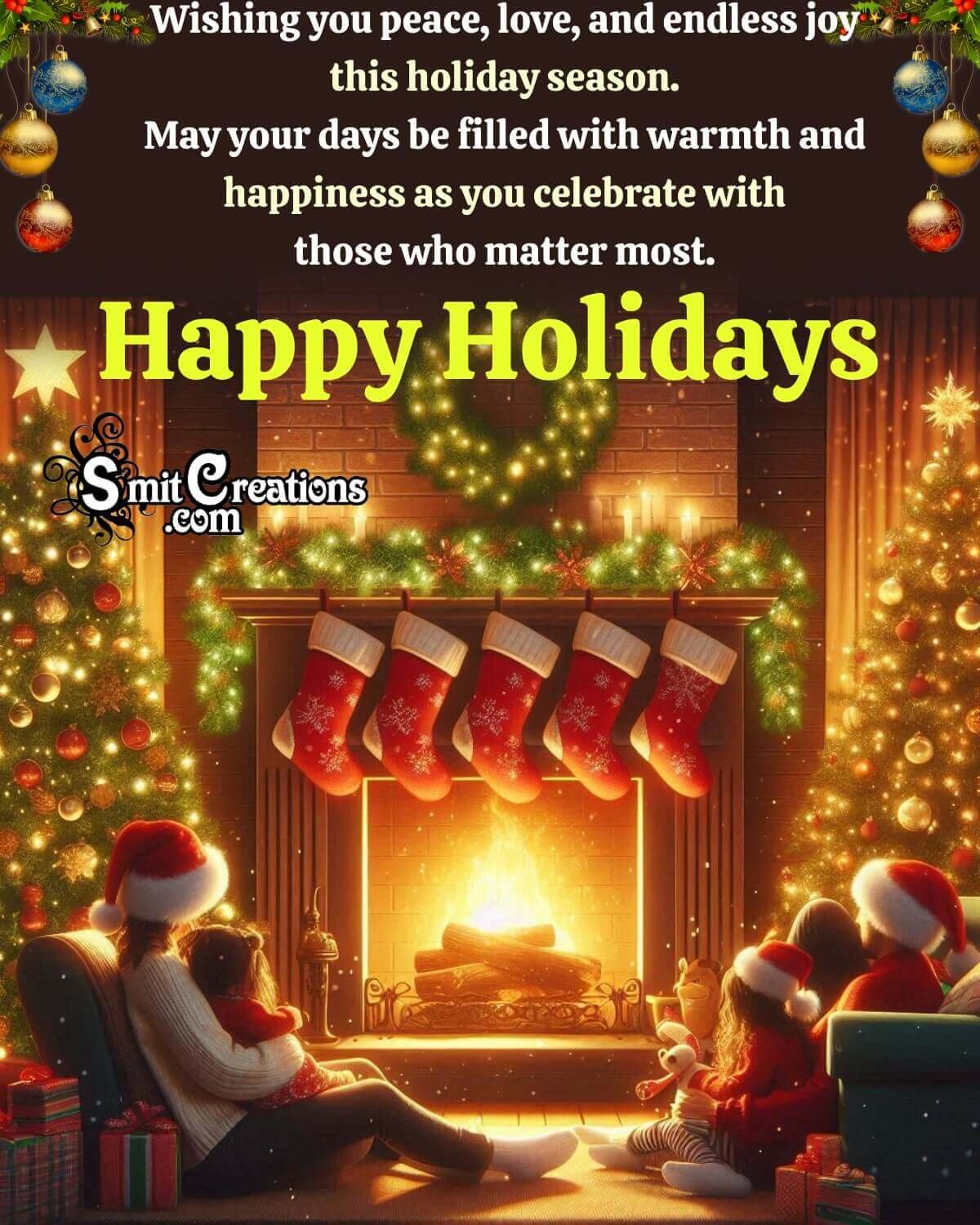 Happy Holidays Wishing Photo
