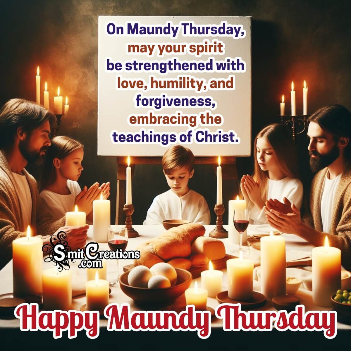 Happy Maundy Thursday Embracing Image