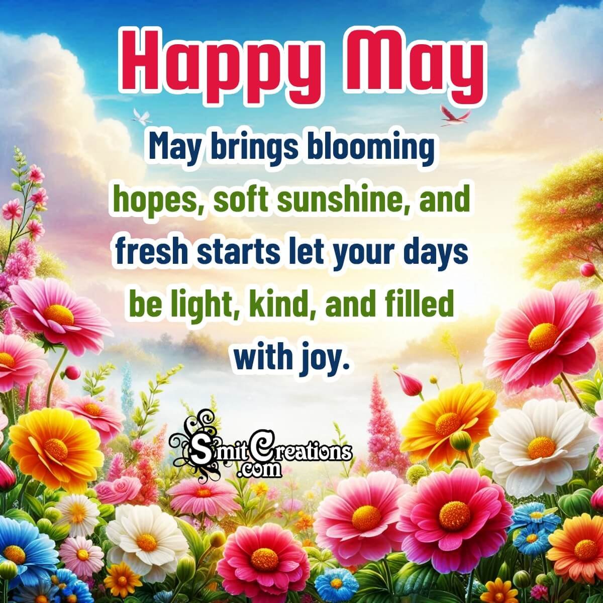 Happy May With Fresh Flowers Best Image