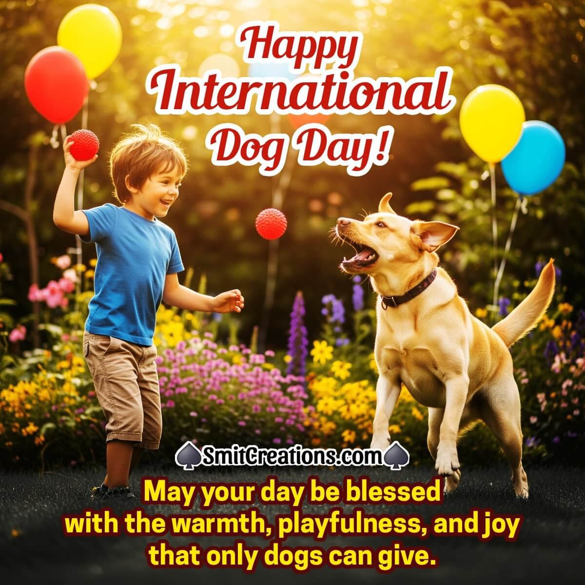 Happy International Dog Day Best Greeting Pic