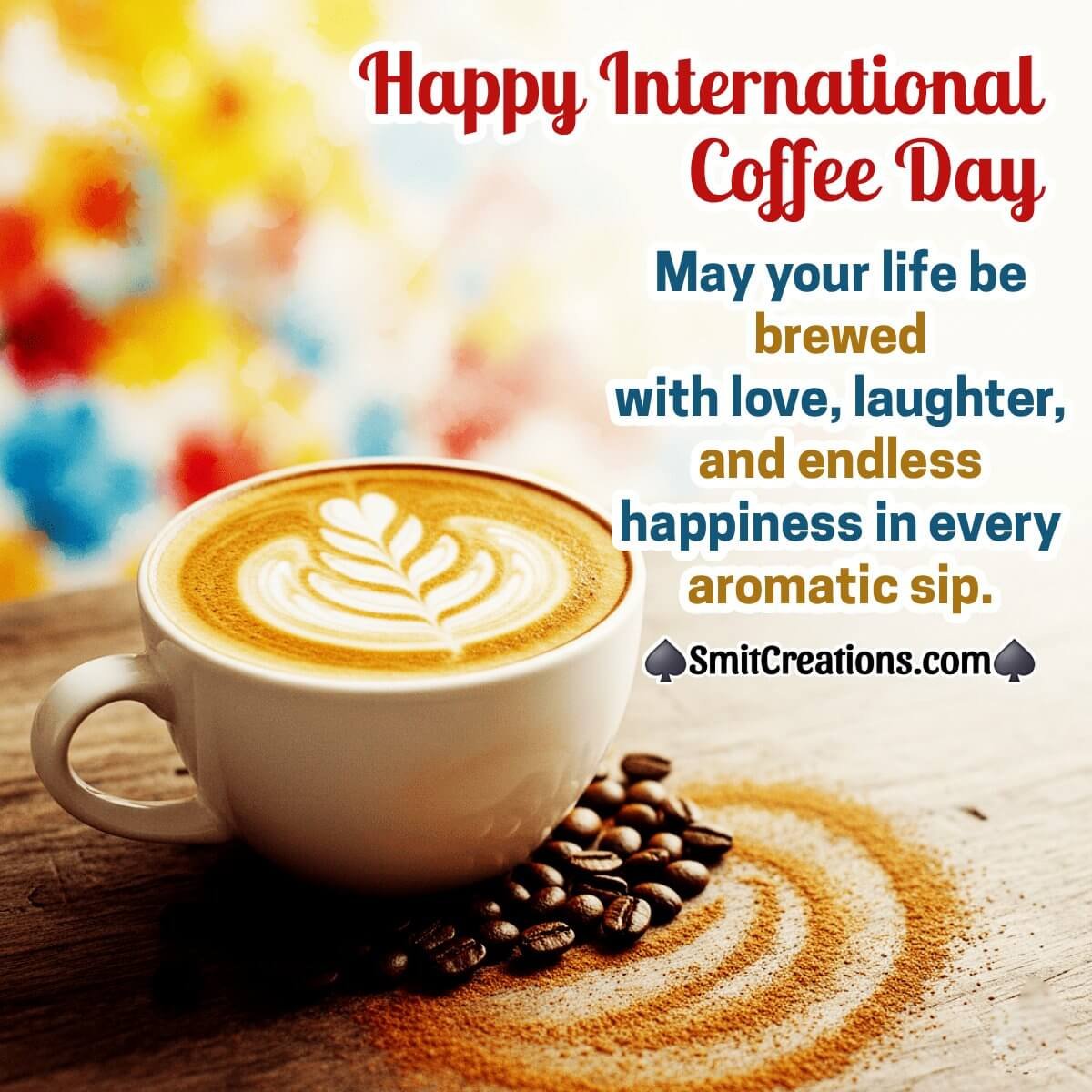 Happy International Coffee Day Nice Wishing Picture