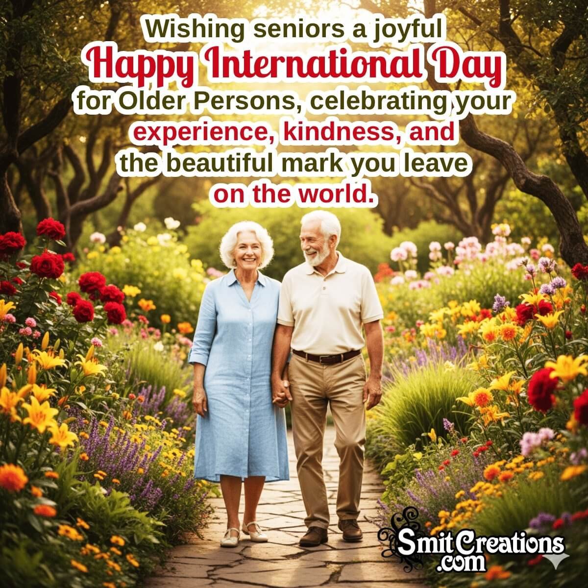 Happy International Day Of Older Persons Beautiful Greeting Image