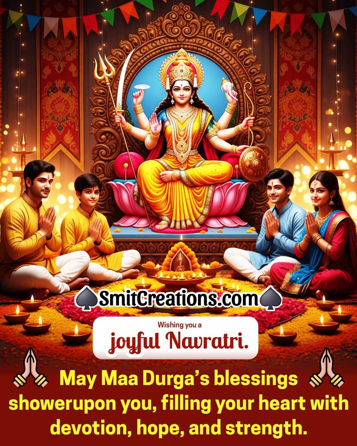 Happy Navratri Joyful Greeting Photo