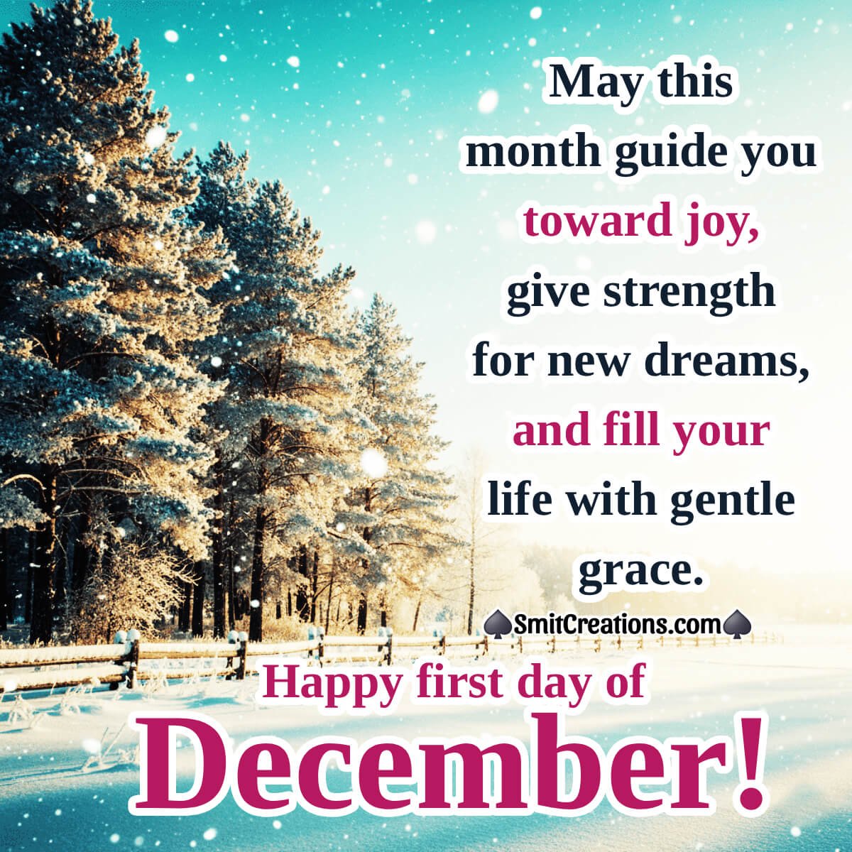 Happy First Day Of December Lovely Greeting Image