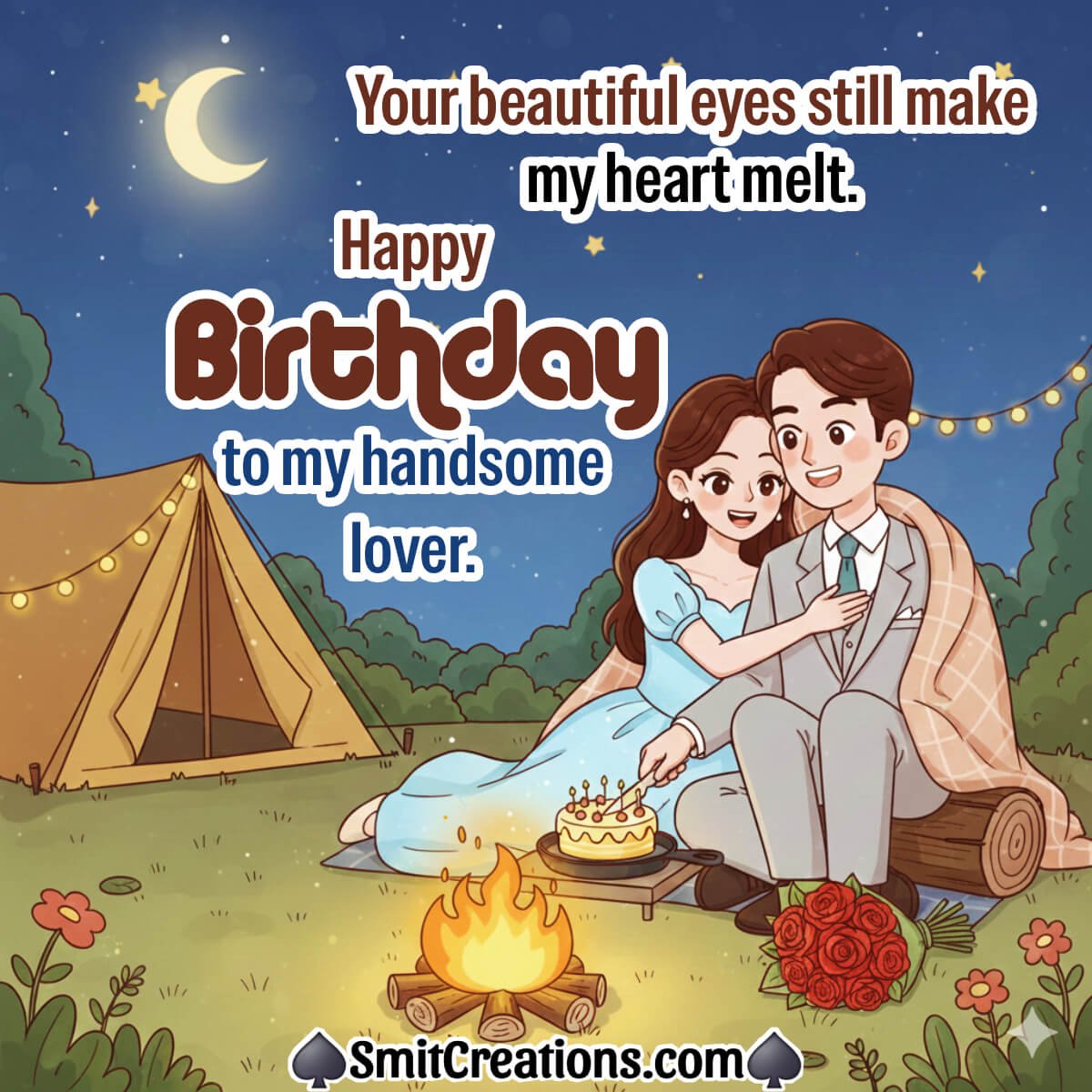 Happy Birthday To My Handsome Lover Nice Wish Pic