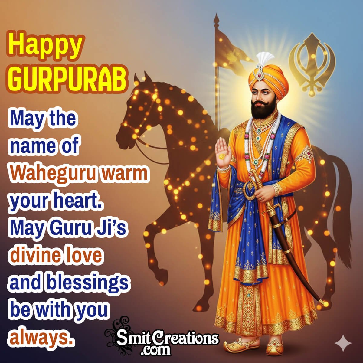 Happy Guru Gobind Singh Jayanti Punjabi Greeting Image