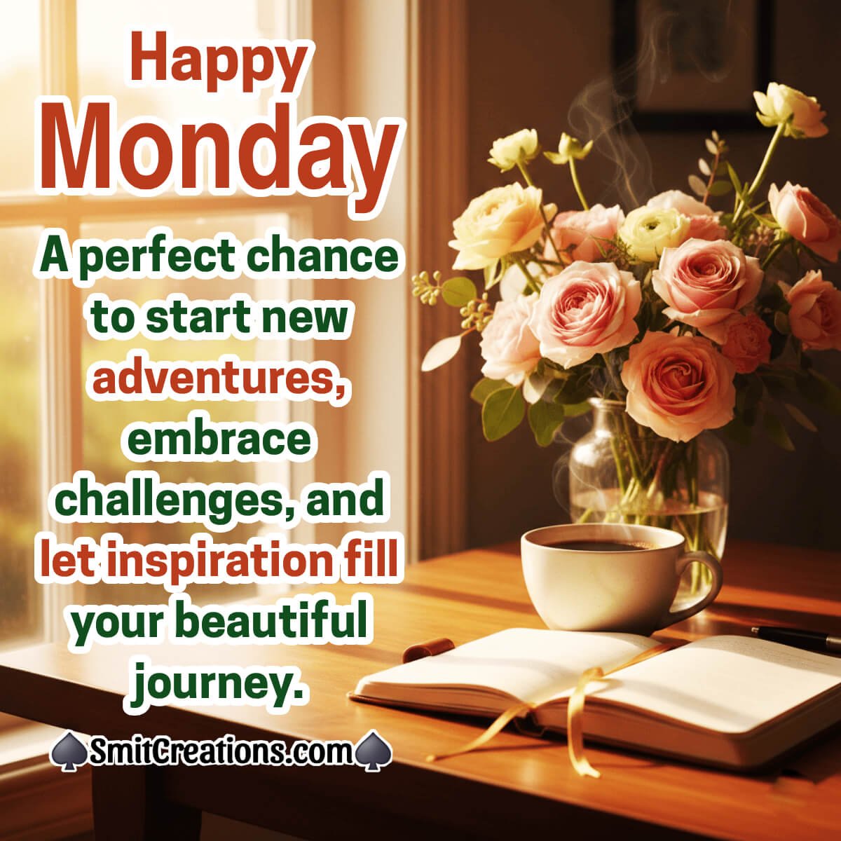 Happy Monday Beautiful Wishing Image