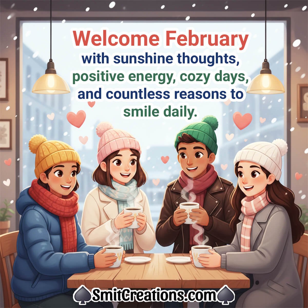 Welcome February Lovely Greeting Image