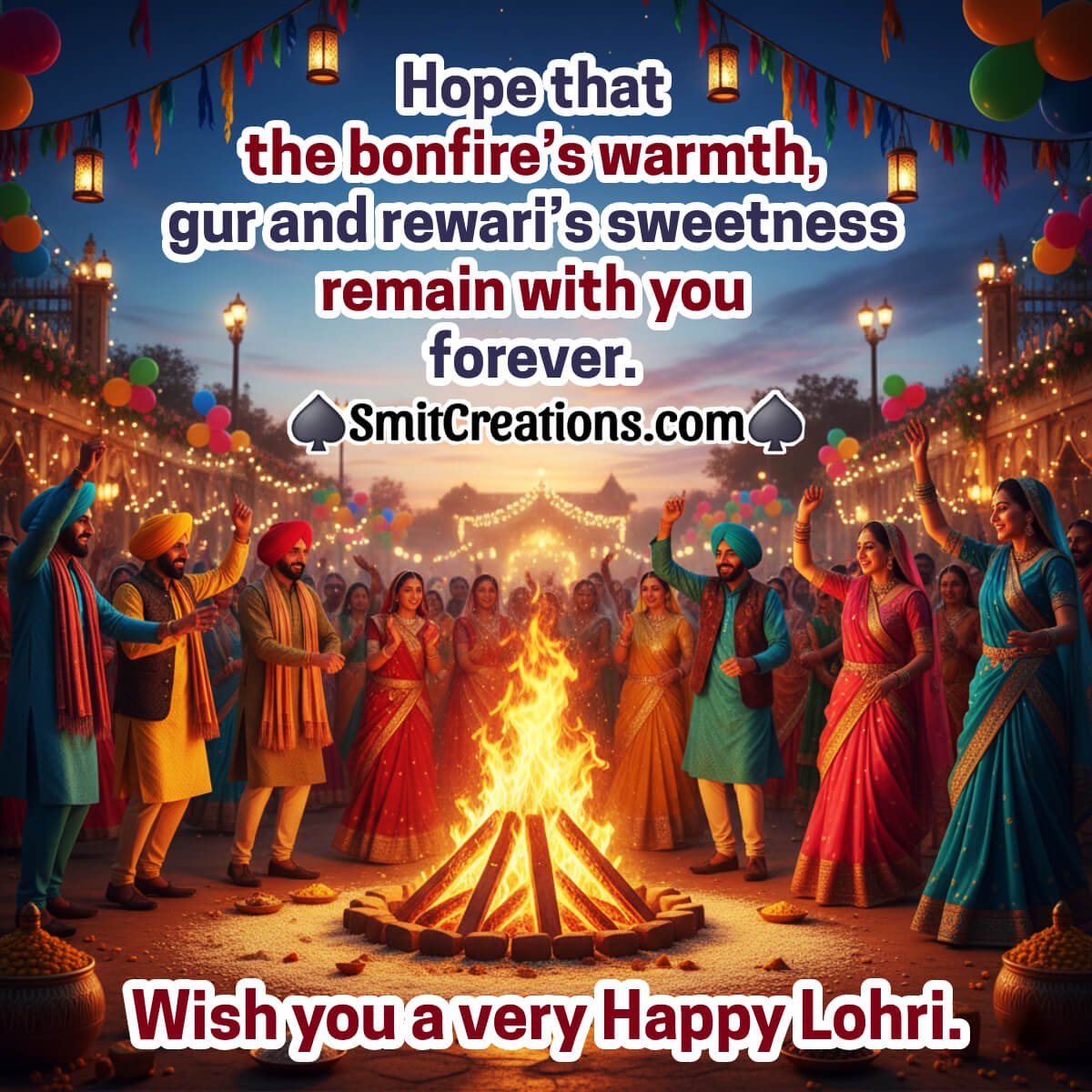 Wish You A Very Happy Lohri Lovely Image
