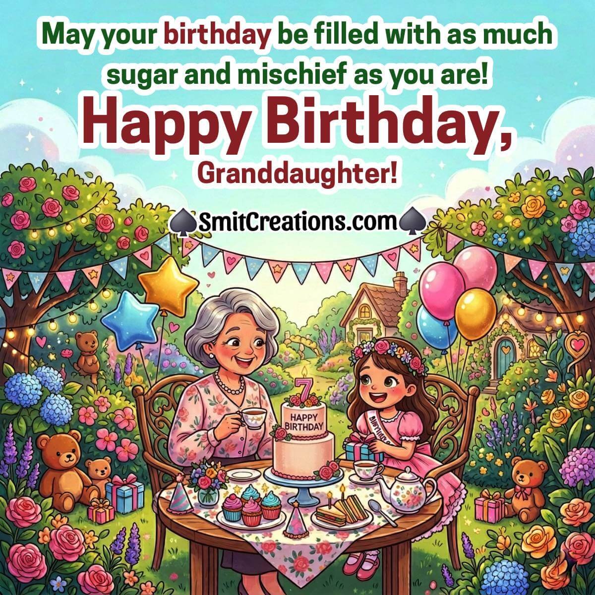 Happy Birthday Granddaughter Best Wishing Image