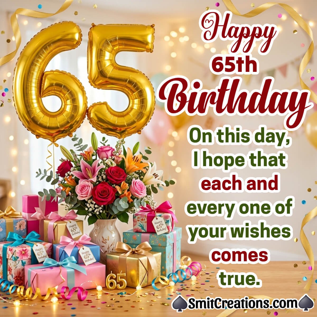 Happy 65th Birthday Lovely Status Picture