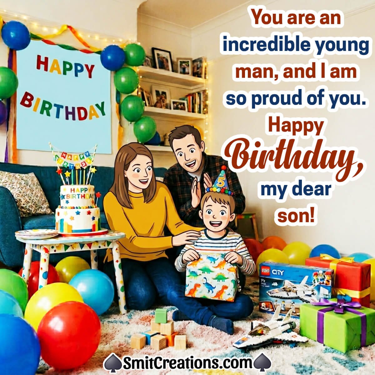 Happy Birthday My Dear Son Best Wishing Image From Mom And Dad