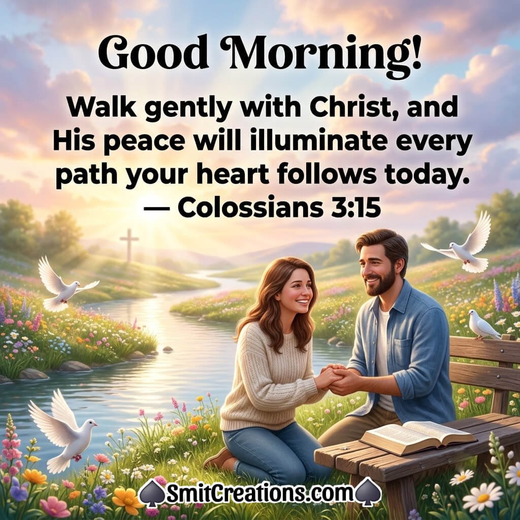 Good Morning Bible Verses For Peace With Christ Image