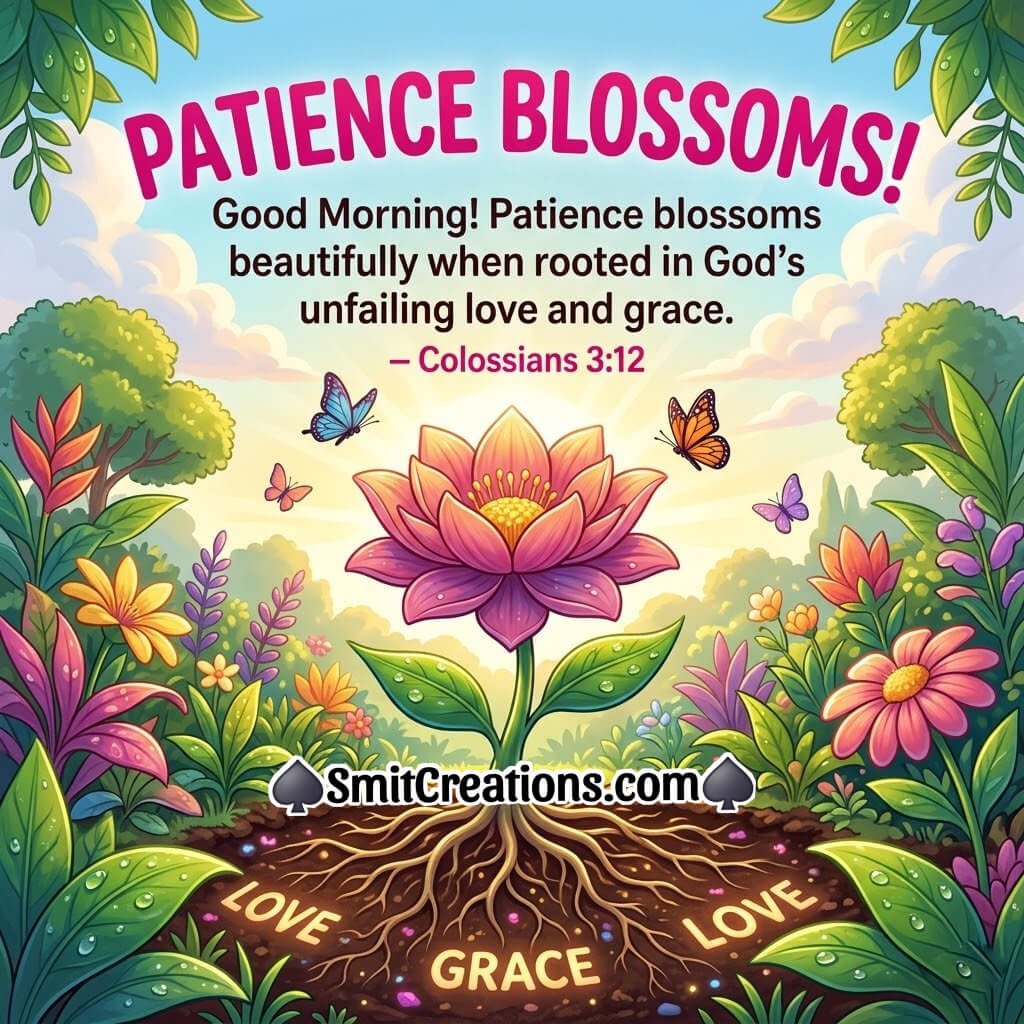 Good Morning Bible Verses For Patience Blossoms Photo