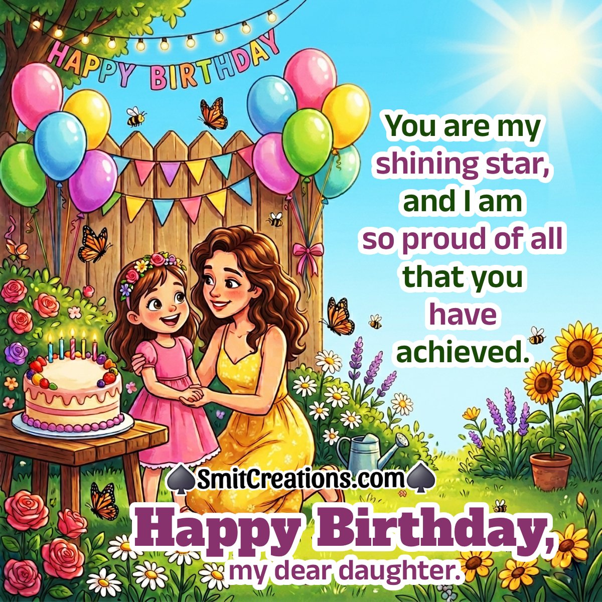 Happy Birthday My Dear Daughter You Are My Shining Star Pic