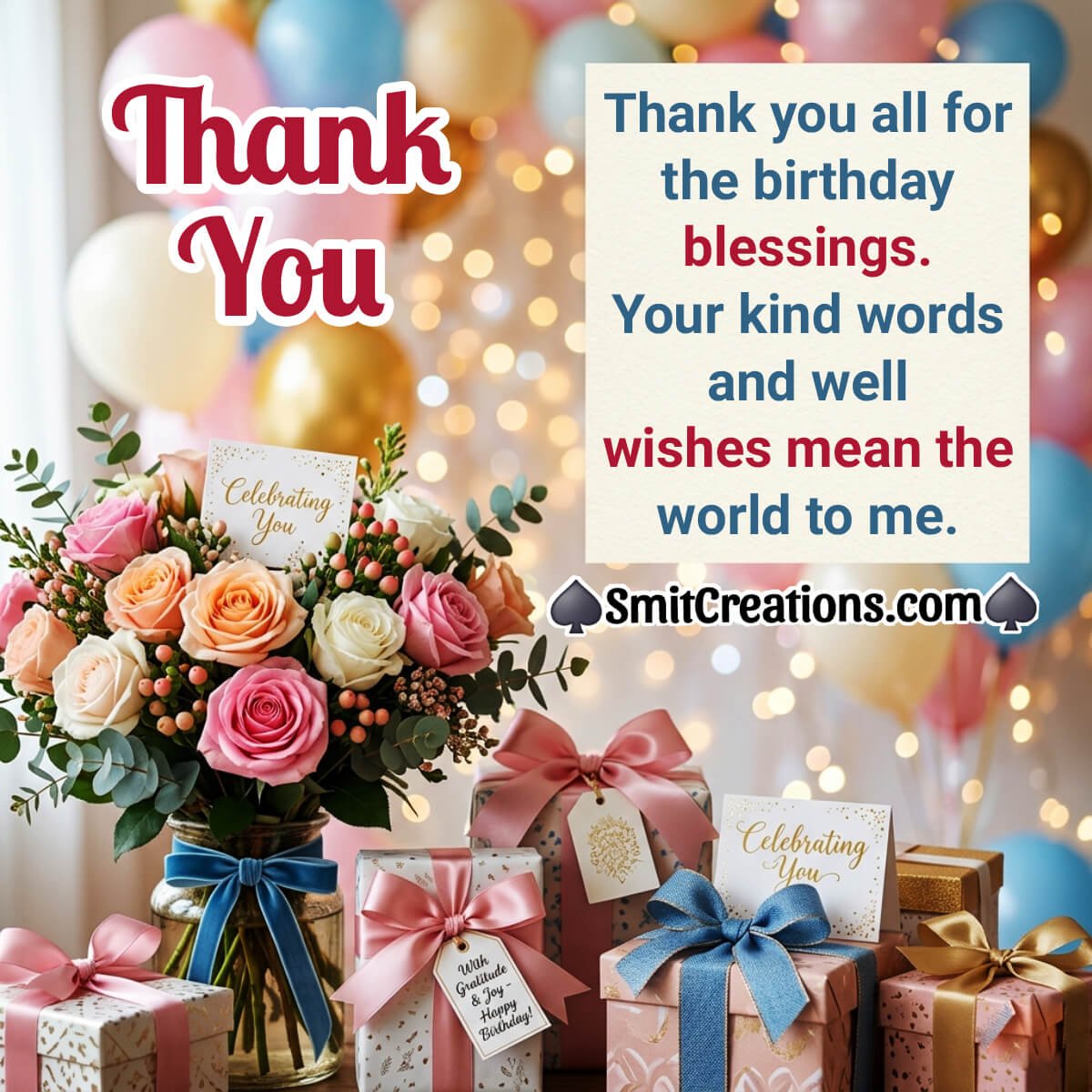 Thank You All For The Birthday Blessings Image